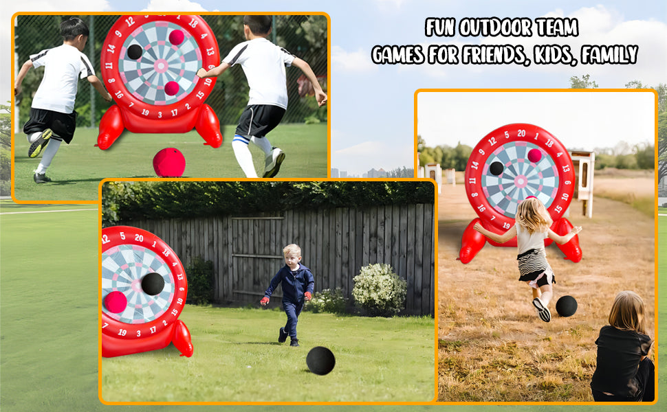 6Ft Jumbo Outdoor Soccer Tall Giant Kick Darts Games Inflatable Giant Kick Darts Games