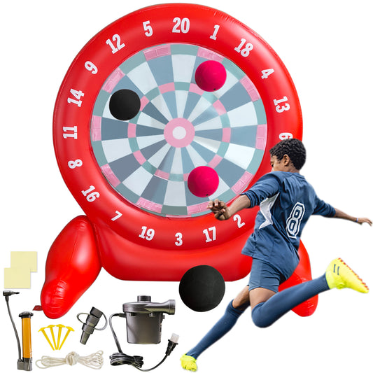 6Ft Jumbo Outdoor Soccer Tall Giant Kick Darts Games Inflatable Giant Kick Darts Games