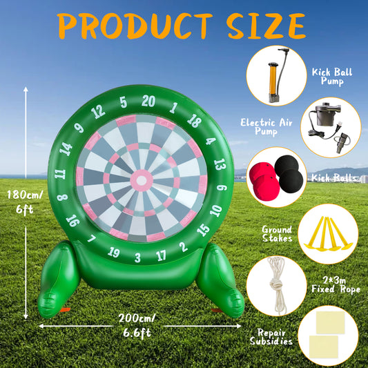 6Ft Jumbo Outdoor Soccer Tall Giant Kick Darts Games Inflatable Giant Kick Darts Games