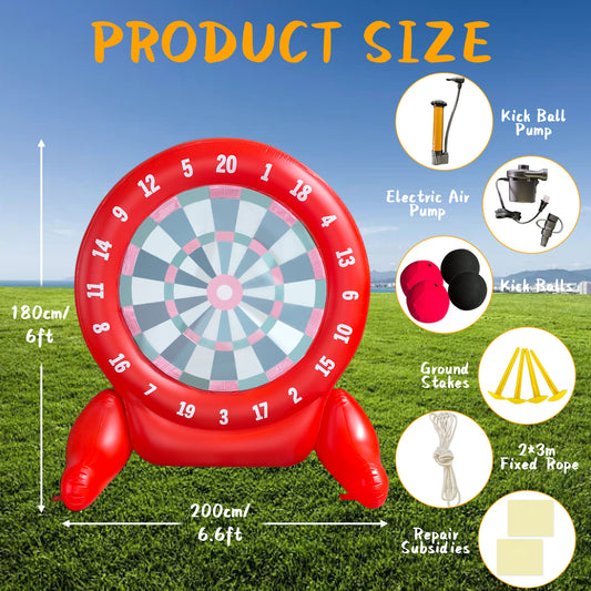6Ft Jumbo Outdoor Soccer Tall Giant Kick Darts Games Inflatable Giant Kick Darts Games