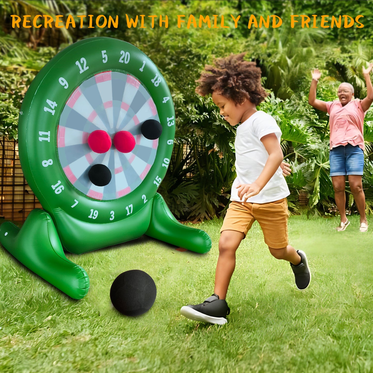 6Ft Jumbo Outdoor Soccer Tall Giant Kick Darts Games Inflatable Giant Kick Darts Games