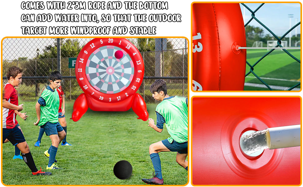 6Ft Jumbo Outdoor Soccer Tall Giant Kick Darts Games Inflatable Giant Kick Darts Games